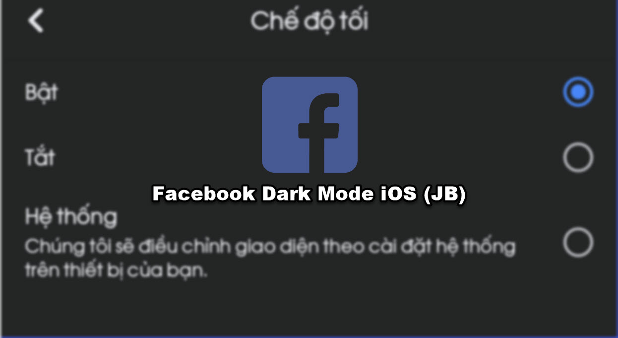 Dark Mode Facebook iOS