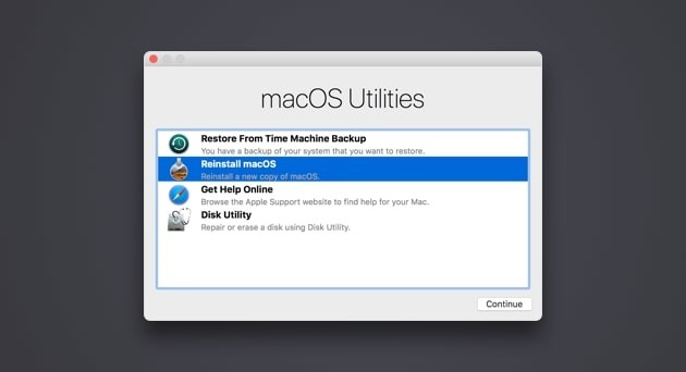 MacOS Utilities - Recovery mode
