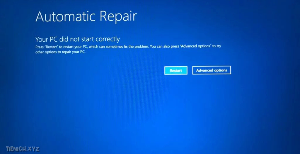 Windows 10 Automatic Repair couldn’t repair your PC