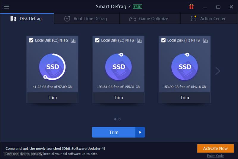 Giao diện ứng dụng Smart Defrag 7 Pro